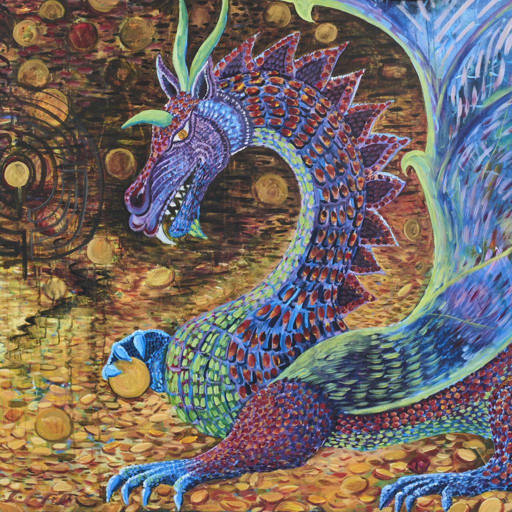 Abundance Dragon: Visionary art by Larissa Davis