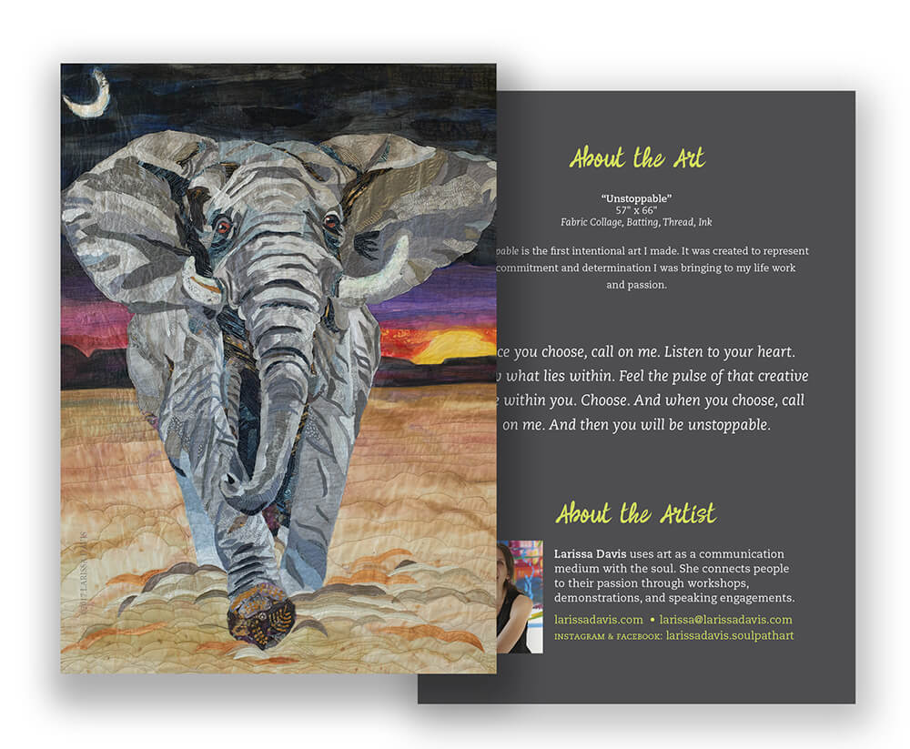 Unstoppable Elephant Spirit Animal Greeting Card - Larissa Davis