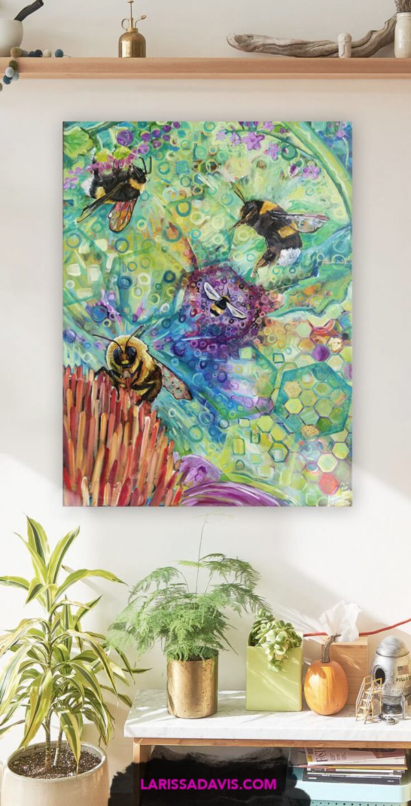 Bee Spirit Animal Creativity in Collective: Sisterhood of the Queen Bee by Artist Larissa Davis
