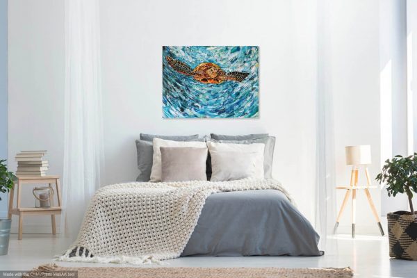 Sea Turtle Spirit Animal: Art Collector, Abstract expressionism Larissa Davis artist