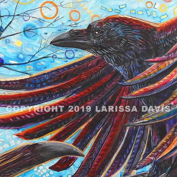 raven symbolism: message and meaning art by larissa davis