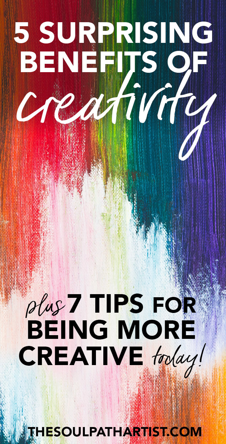 Learn five surprising benefits of creativity plus seven ways to get more creative right now!