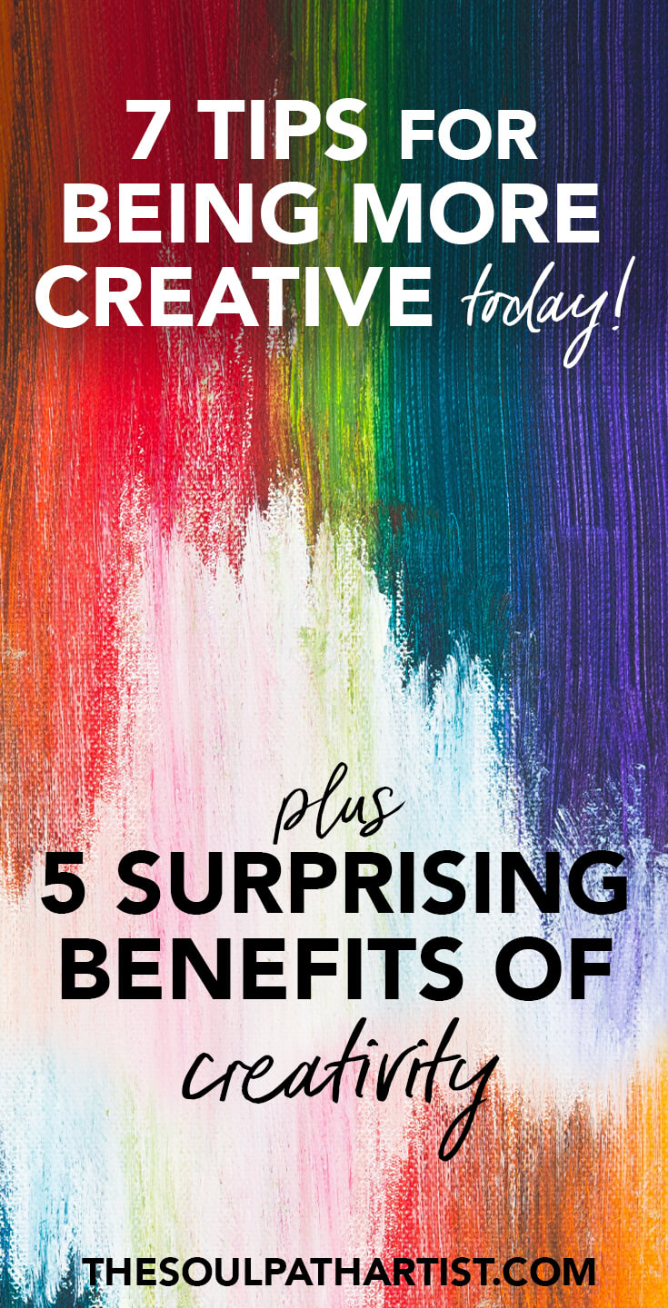 Learn five surprising benefits of creativity plus seven ways to get more creative right now!