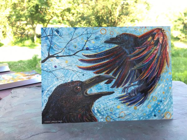 Raven spirit animal greeting card