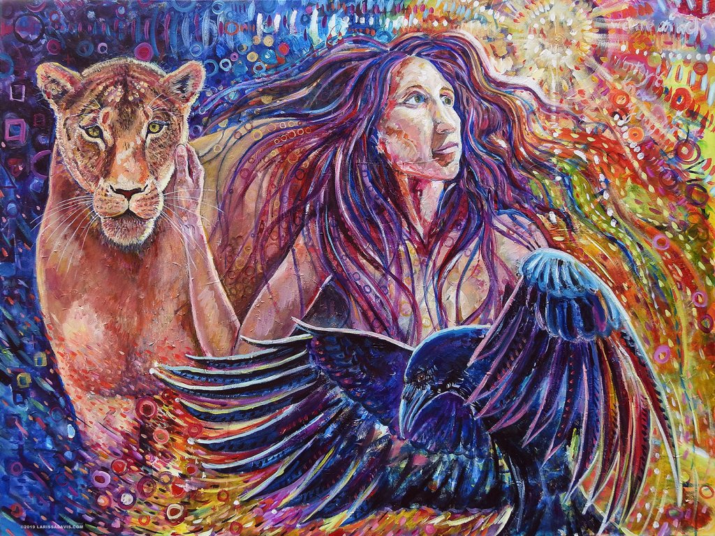Sovereign is an original painting by Larissa Davis for healing self-worth