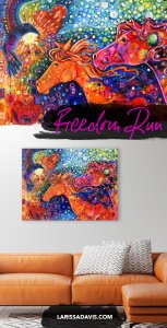 Larissa Davis Artist: Freedom Run Horse Raven
