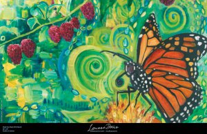 Butterfly spirit animal poster art by Larissa Davis