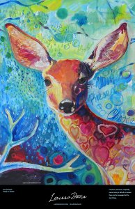 Deer spirit animal poster: presence by Larissa Davis