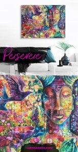 Goddess Art: Perseverance wallart-collector abstractexpressionismby larissa davis