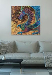 Abundance Dragon: Visionary art by Larissa Davis