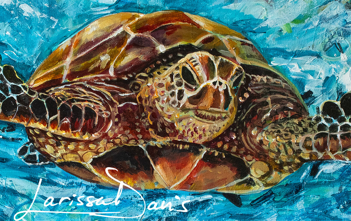 Sea Turtle — Tell Your Story painting by Larissa Davis