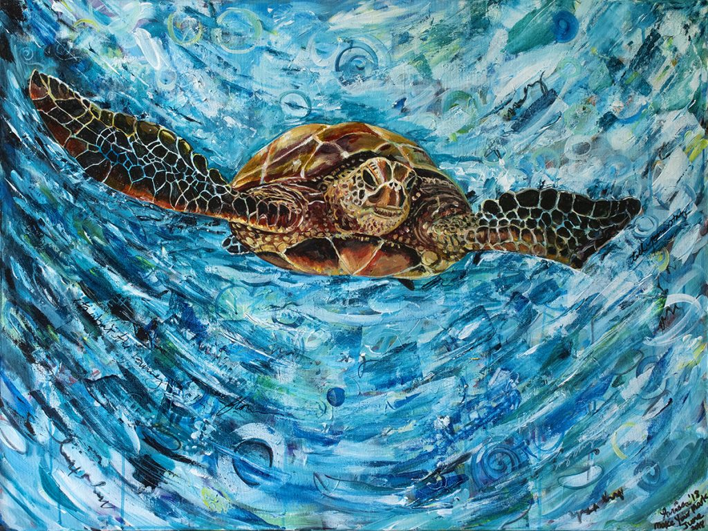 Sea Turtle — Tell Your Story painting by Larissa Davis