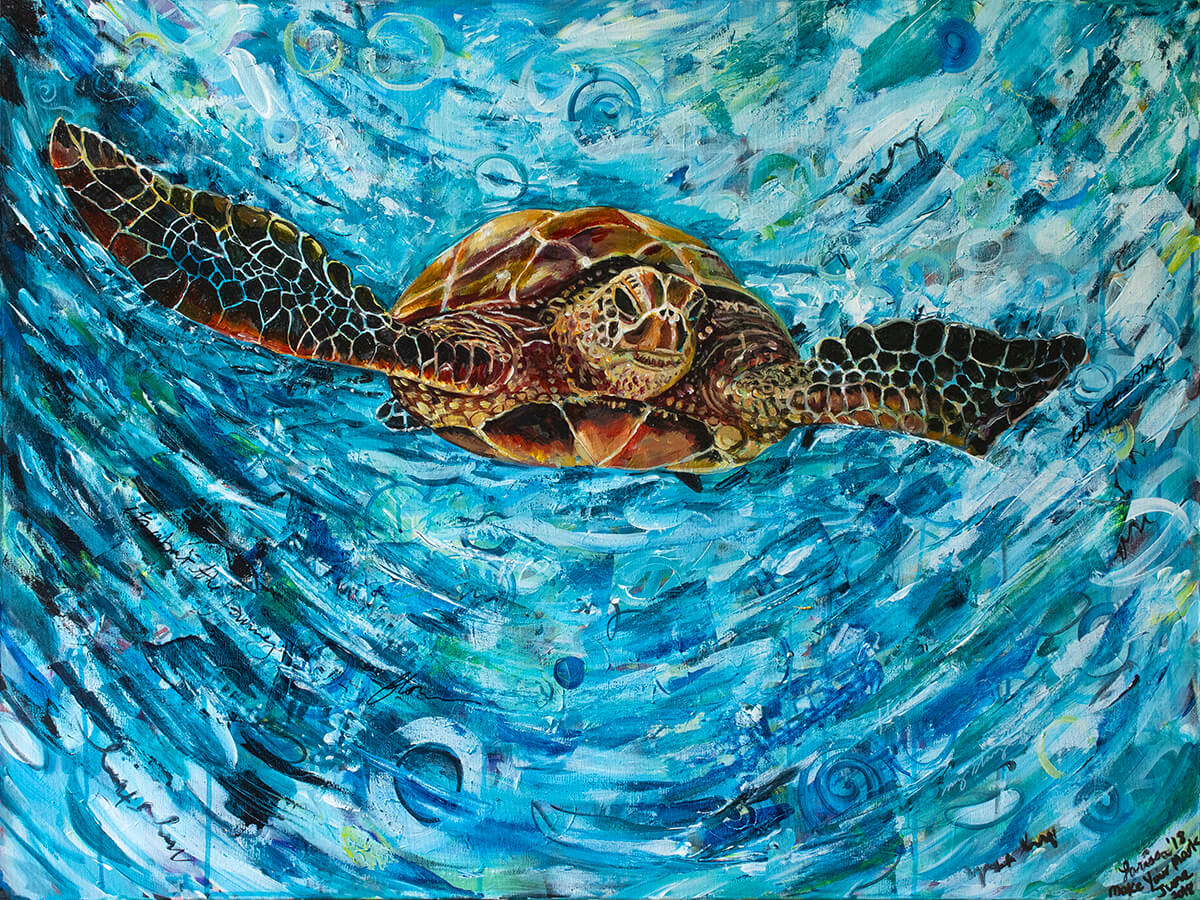 Sea Turtle — Tell Your Story painting by Larissa Davis