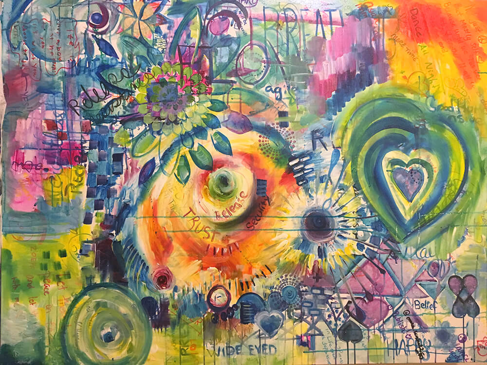 Cosmic Dolphin: An Origins Original Painting by Larissa Davis