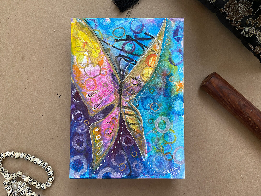 Butterfly Blueprint Art by Larissa Davis