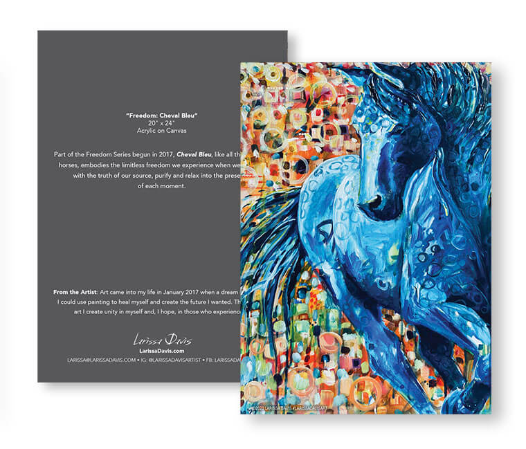 Freedom Horse Blue: Visionary artist Larissa Davis