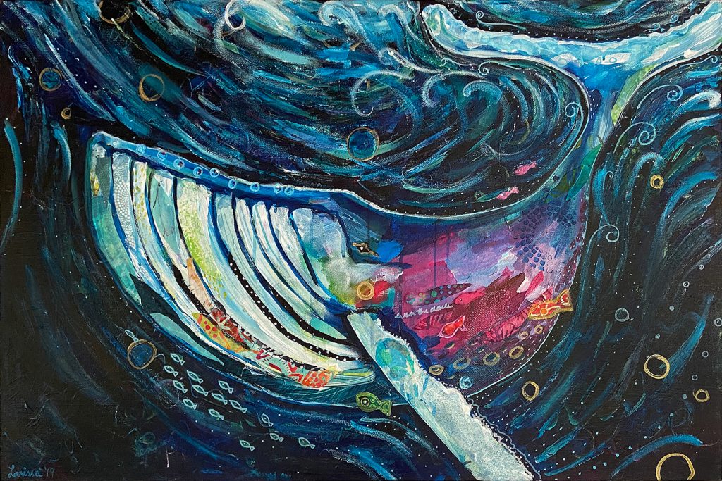 Whalesong by Larissa Davis Visionary Abstract Expressive Art