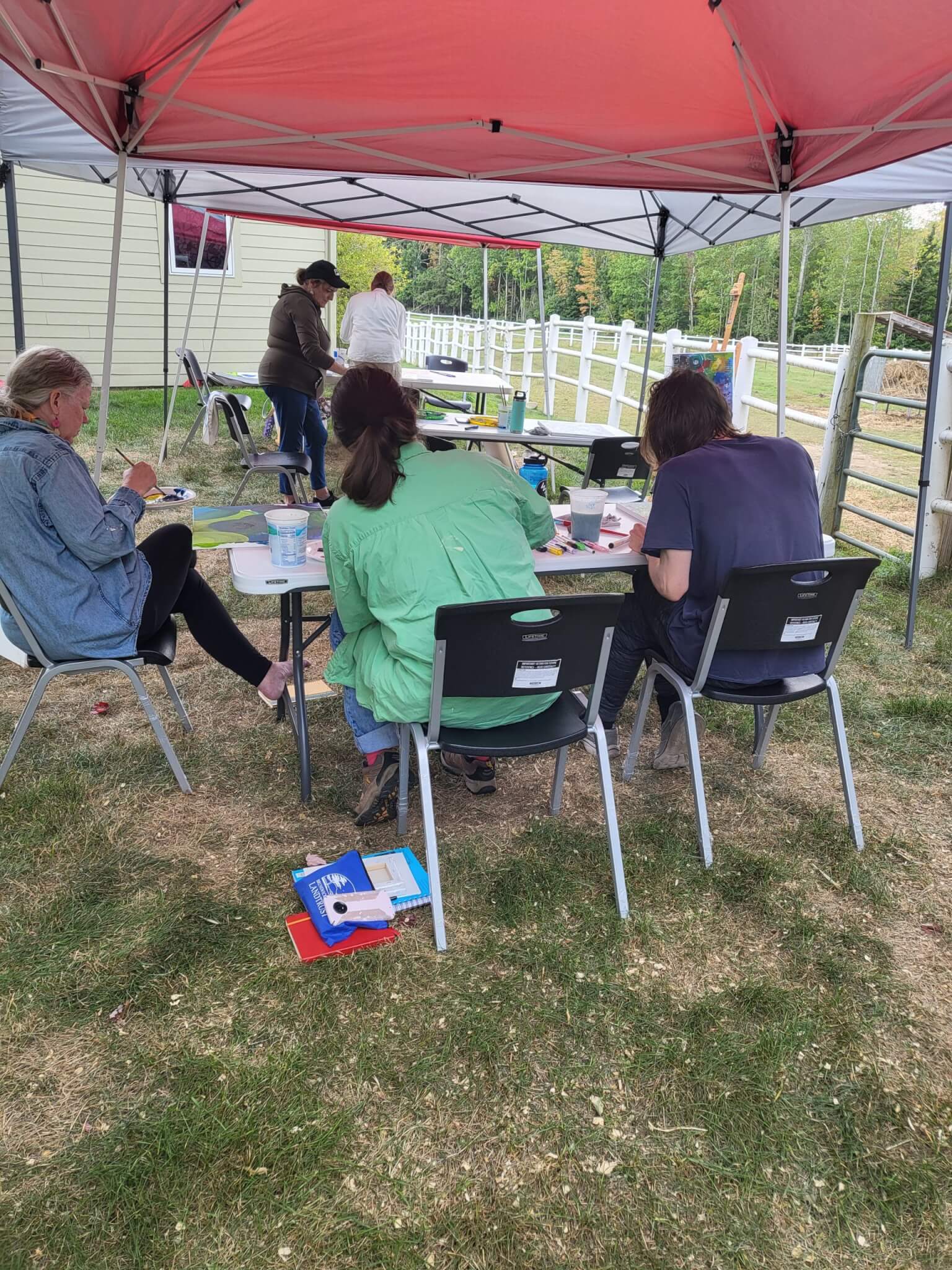 horse heART Retreat with Healing Hooves and artist Larissa Davis at Eagle Hill Farm in Bowdoinham, Maine