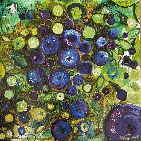 Among the Wild Blueberries 1 by artist Larissa Davis