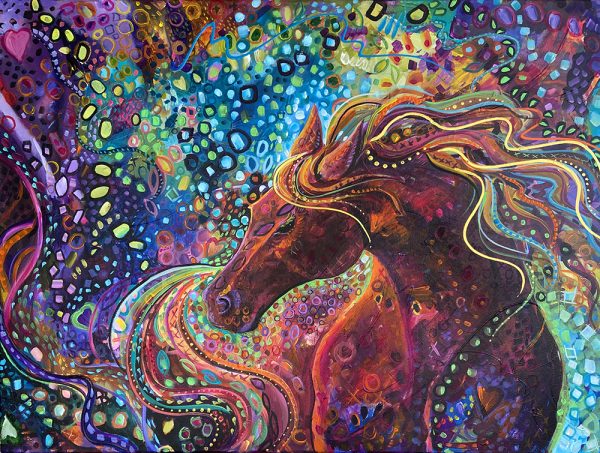 "Jackson’s Gift" by Larissa Davis; horse art, horse painting