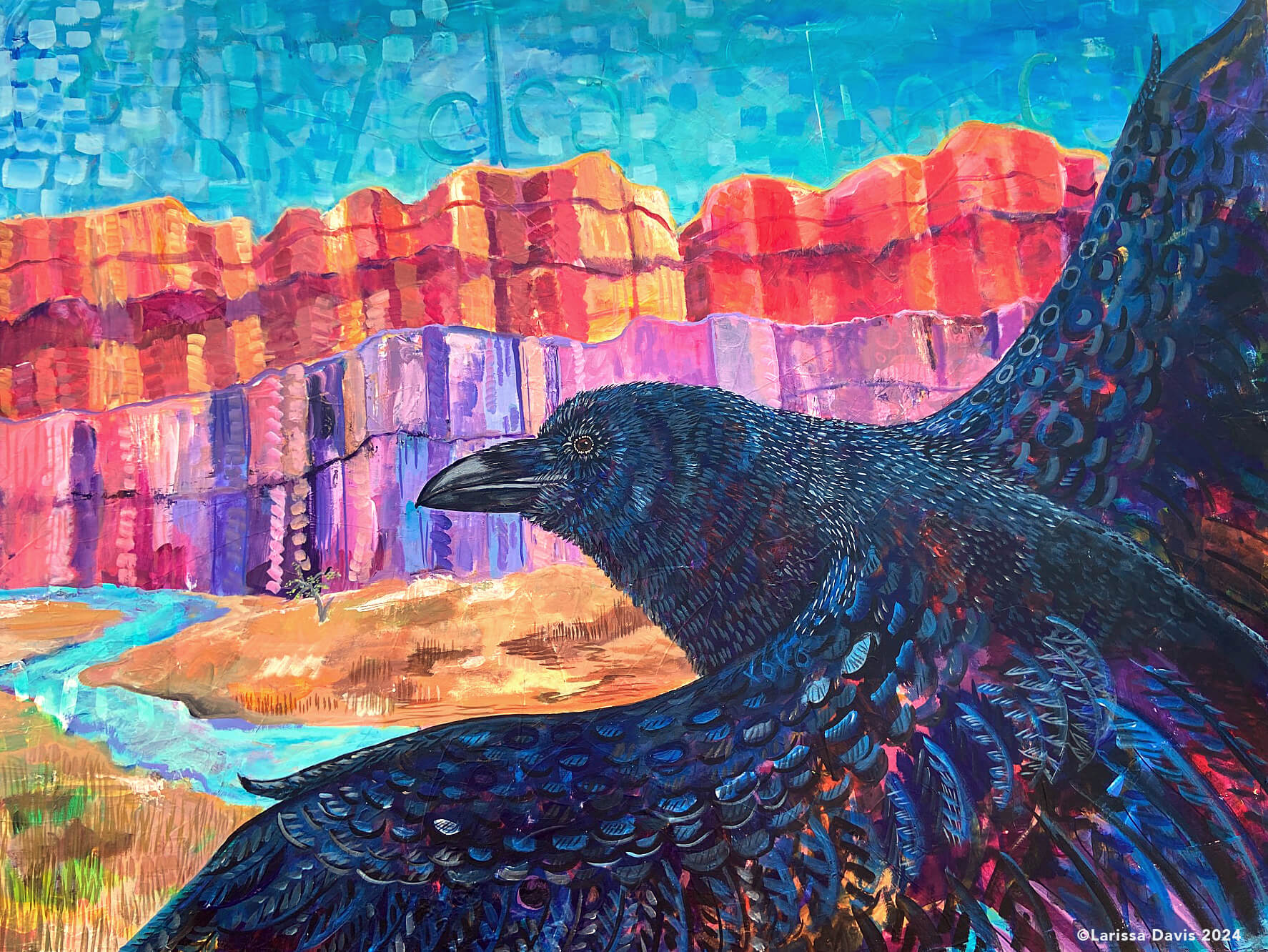Big bend Ravens by Artist Larissa Davis