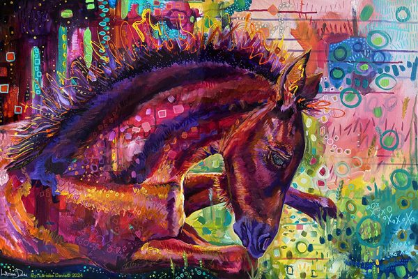 Taltos Paripa Magical Foal Painting by Larissa Davis