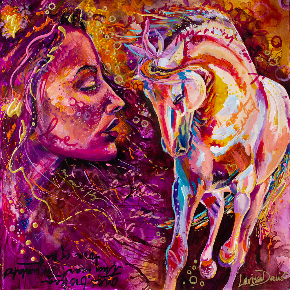 Once Broken IV Horse Woman Dreamscape Painting by Larissa Davis