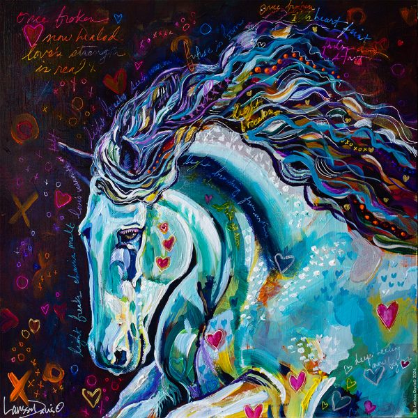 Once Broken III Horse Dreamscape Painting by Larissa Davis