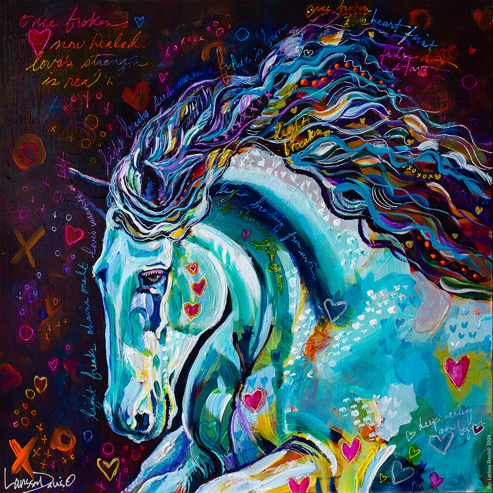 Once Broken III Horse Dreamscape Painting by Larissa Davis