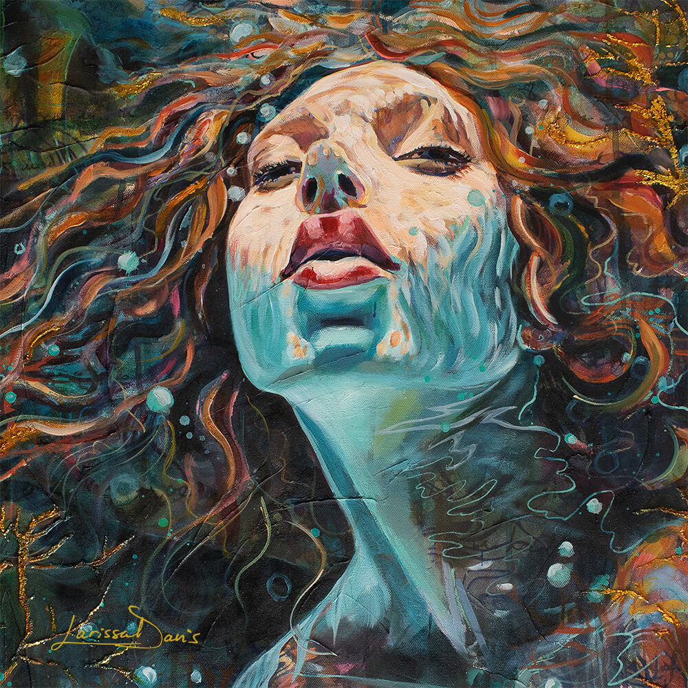 Beneath the Surface - Mermaid Portrait by Larissa Davis