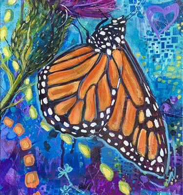 Monarchy sovereign painting of transformation and becoming by Larissa Davis