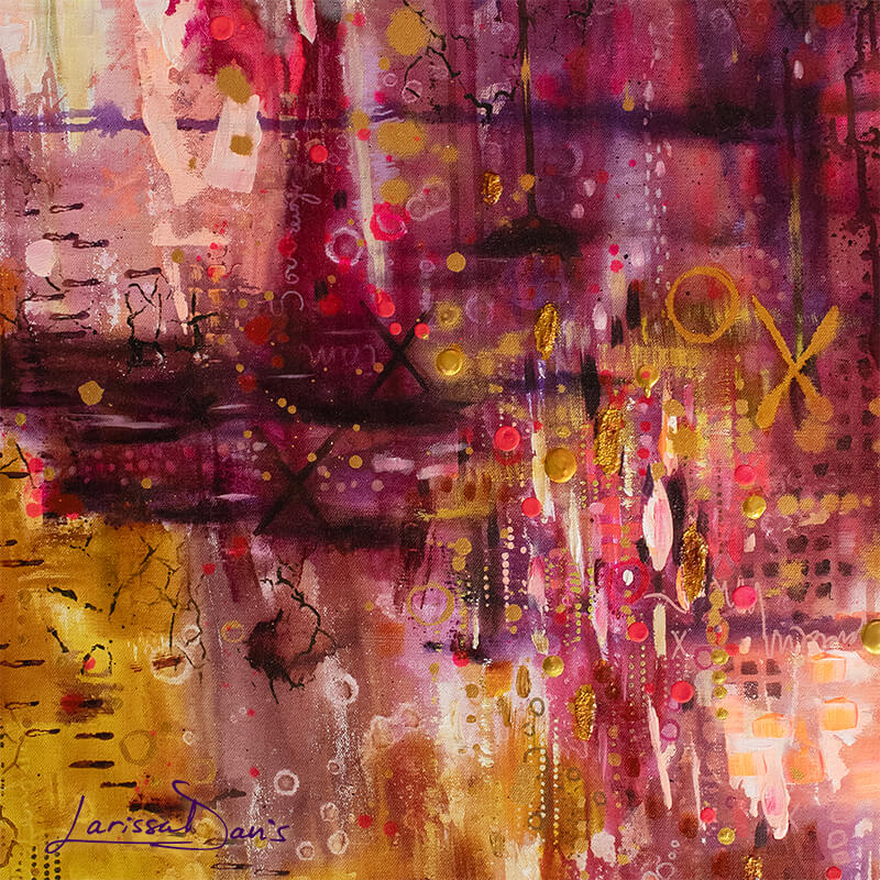 Structures Within – Emotional Abstract painting by Larissa Davis