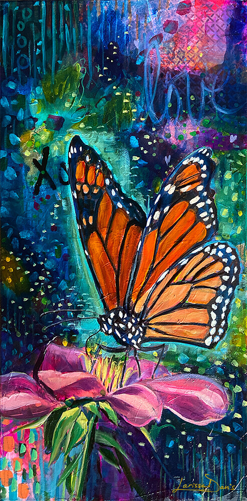 Monarchy sovereign painting of transformation and becoming by Larissa Davis