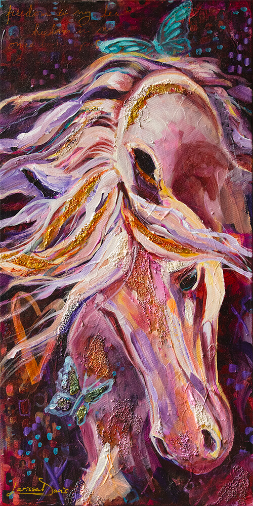 Dancer, for those who have been loved by a horse, a painting by Larissa Davis