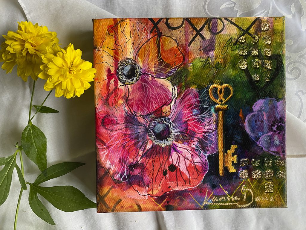 The Key is Me fantasy floral portrait by Larissa Davis